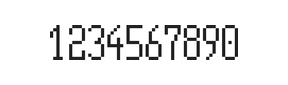 5×11数字点阵字体 ddN511AB1869
