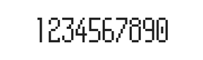 5×11数字点阵字体 ddN511AB1872