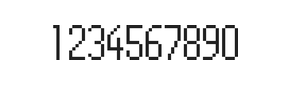 5×11数字点阵字体 ddN511AB1873