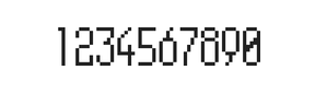 5×11数字点阵字体 ddN511AB1876