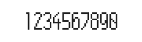 5×11数字点阵字体 ddN511AB1879