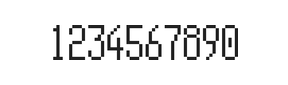5×11数字点阵字体 ddN511AB1889