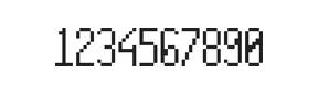 5×11数字点阵字体 ddN511AB1890