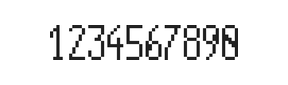 5×11数字点阵字体 ddN511AB1891