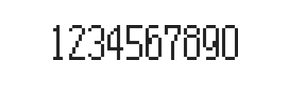 5×11数字点阵字体 ddN511AB1898