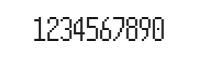 5×11数字点阵字体 ddN511AB1899