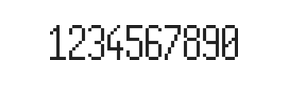 5×11数字点阵字体 ddN511AB1907