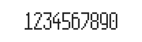 5×11数字点阵字体 ddN511AB1910