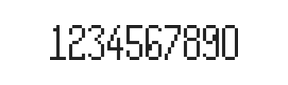 5×11数字点阵字体 ddN511AB1914
