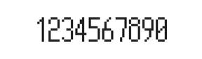 5×11数字点阵字体 ddN511AB1924