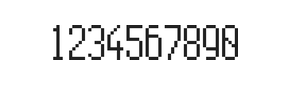 5×11数字点阵字体 ddN511AB1927