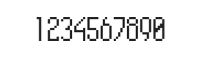 5×11数字点阵字体 ddN511AB1928