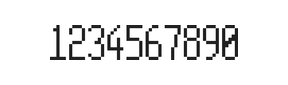 5×11数字点阵字体 ddN511AB1933