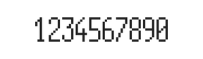 5×11数字点阵字体 ddN511AB1934
