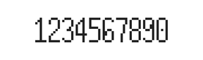 5×11数字点阵字体 ddN511AB1935