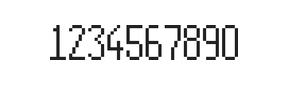5×11数字点阵字体 ddN511AB1936