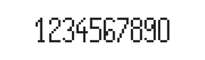 5×11数字点阵字体 ddN511AB1937