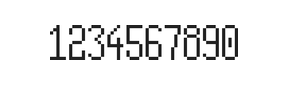 5×11数字点阵字体 ddN511AB1938
