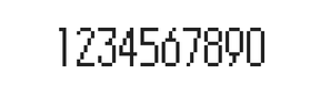 5×11数字点阵字体 ddN511AB1941