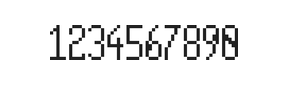 5×11数字点阵字体 ddN511AB1942