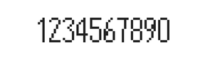5×11数字点阵字体 ddN511AB1945