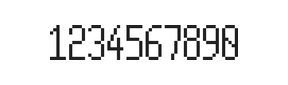 5×11数字点阵字体 ddN511AB1948