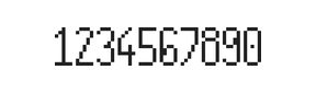 5×11数字点阵字体 ddN511AB1949