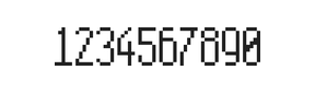 5×11数字点阵字体 ddN511AB1950