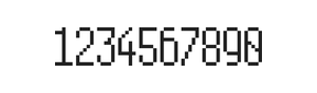 5×11数字点阵字体 ddN511AB1951