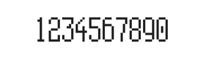 5×11数字点阵字体 ddN511AB1952