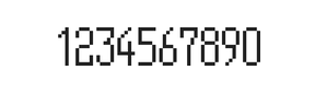5×11数字点阵字体 ddN511AB1953