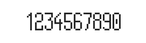 5×11数字点阵字体 ddN511AB1957
