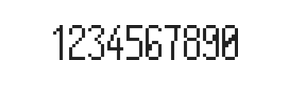 5×11数字点阵字体 ddN511AB1958