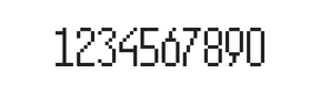 5×11数字点阵字体 ddN511AB1967