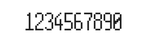 5×11数字点阵字体 ddN511AB1971