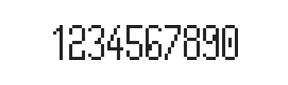5×11数字点阵字体 ddN511AB1975