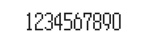5×11数字点阵字体 ddN511AB1978