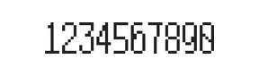 5×11数字点阵字体 ddN511AB1979