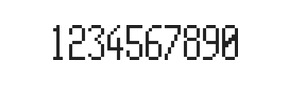 5×11数字点阵字体 ddN511AB1982