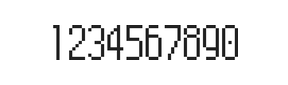 5×11数字点阵字体 ddN511AB1988