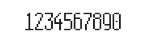 5×11数字点阵字体 ddN511AB1989