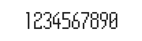 5×11数字点阵字体 ddN511AB1995