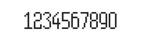 5×11数字点阵字体 ddN511AB1997