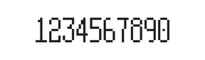 5×11数字点阵字体 ddN511AB1998
