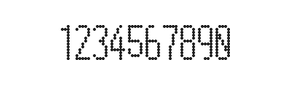 5×12数字点阵字体 ddN512AA0001