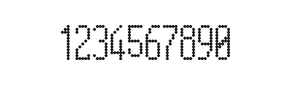 5×12数字点阵字体 ddN512AA0005