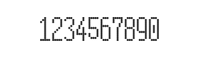5×12数字点阵字体 ddN512AA0009