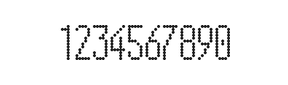 5×12数字点阵字体 ddN512AA0010