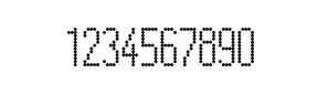 5×12数字点阵字体 ddN512AA0015