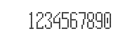 5×12数字点阵字体 ddN512AA0018